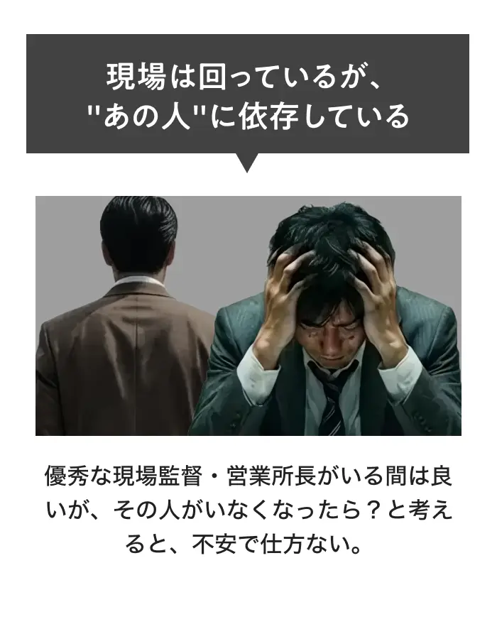 現場は回っているが、